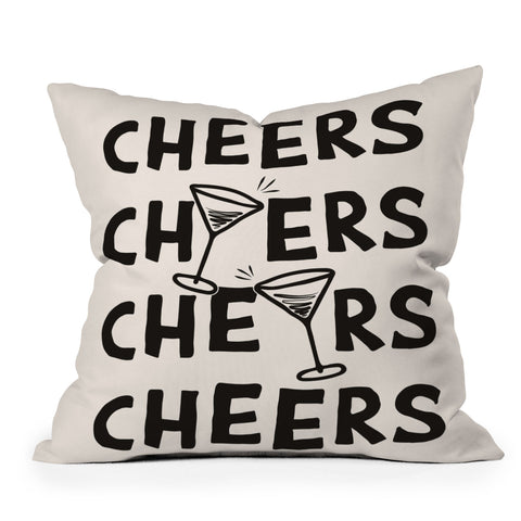 thespacehouse Cheers Cocktails and Drinks Throw Pillow