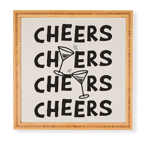 thespacehouse Cheers Cocktails and Drinks Framed Wall Art