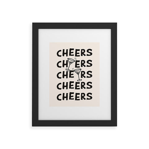 thespacehouse Cheers Cocktails and Drinks Framed Art Print