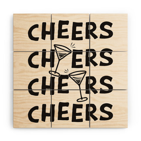 thespacehouse Cheers Cocktails and Drinks Wood Wall Mural