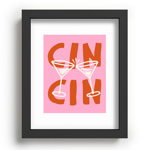 thespacehouse Cin Cin Cheers Martini Cocktail Recessed Framing Rectangle