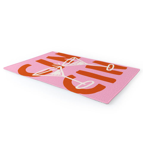 thespacehouse Cin Cin Cheers Martini Cocktail Area Rug