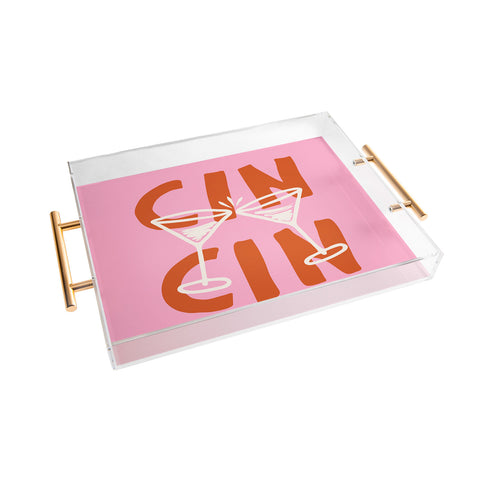 thespacehouse Cin Cin Cheers Martini Cocktail Acrylic Tray