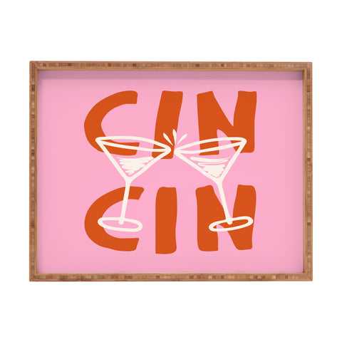 thespacehouse Cin Cin Cheers Martini Cocktail Rectangular Tray