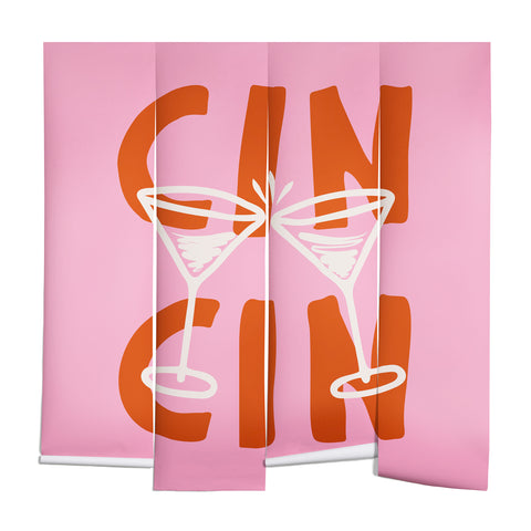 thespacehouse Cin Cin Cheers Martini Cocktail Wall Mural
