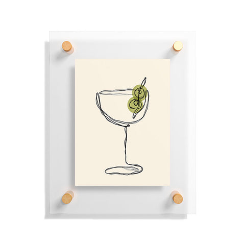 thespacehouse Dirty Martini Cocktail Drink Floating Acrylic Print