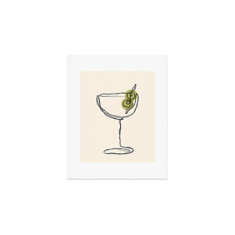 thespacehouse Dirty Martini Cocktail Drink Art Print