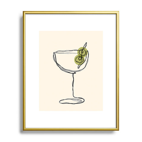 thespacehouse Dirty Martini Cocktail Drink Metal Framed Art Print