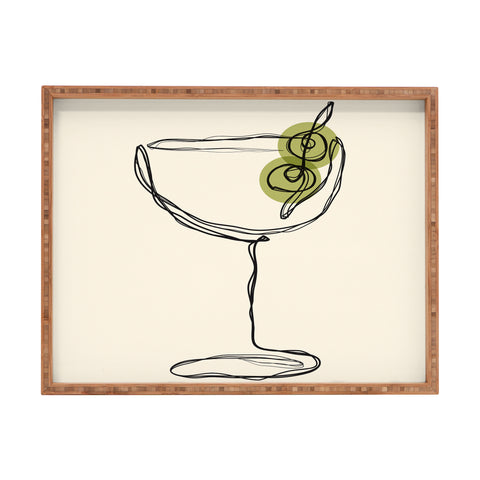 thespacehouse Dirty Martini Cocktail Drink Rectangular Tray
