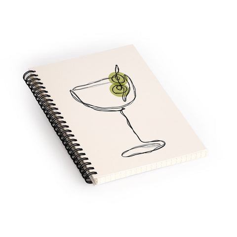 thespacehouse Dirty Martini Cocktail Drink Spiral Notebook