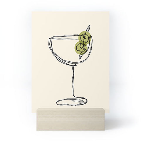 thespacehouse Dirty Martini Cocktail Drink Mini Art Print