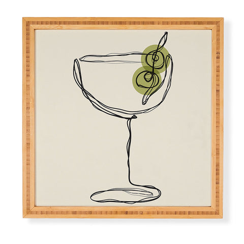 thespacehouse Dirty Martini Cocktail Drink Framed Wall Art