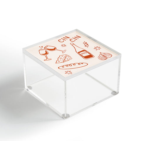 thespacehouse Fancy Dinner Cheese and Wine Acrylic Box