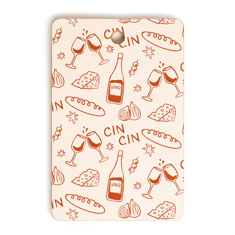 thespacehouse Fancy Dinner Cheese and Wine Cutting Board Rectangle