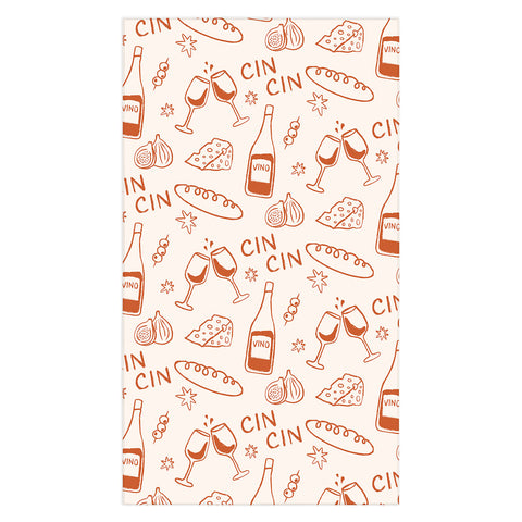 thespacehouse Fancy Dinner Cheese and Wine Tablecloth