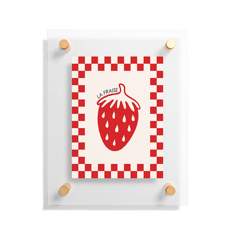 thespacehouse Fruit Series Strawberry Floating Acrylic Print