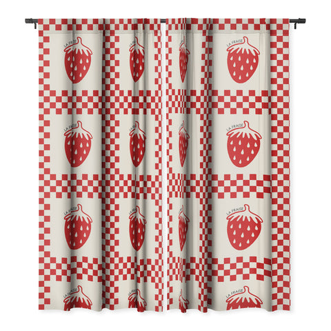 thespacehouse Fruit Series Strawberry Blackout Window Curtain
