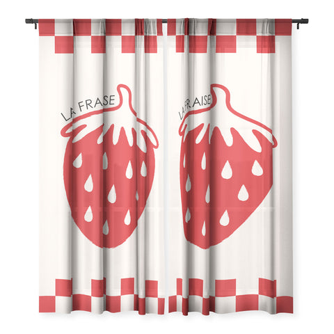 thespacehouse Fruit Series Strawberry Sheer Non Repeat