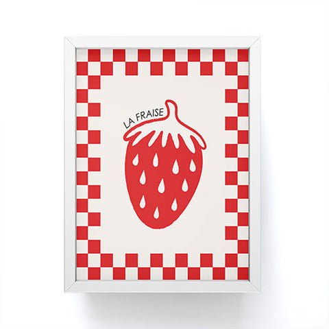 thespacehouse Fruit Series Strawberry Framed Mini Art Print