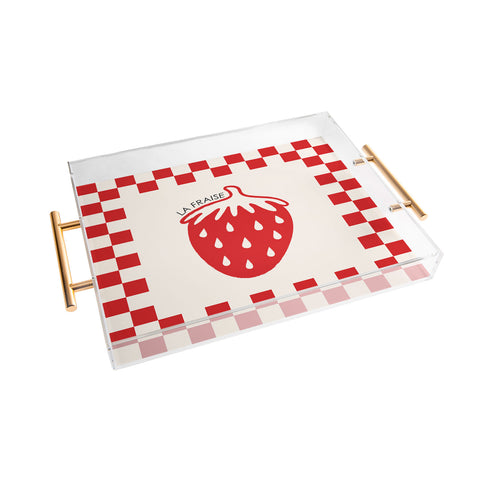 thespacehouse Fruit Series Strawberry Acrylic Tray