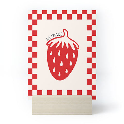 thespacehouse Fruit Series Strawberry Mini Art Print