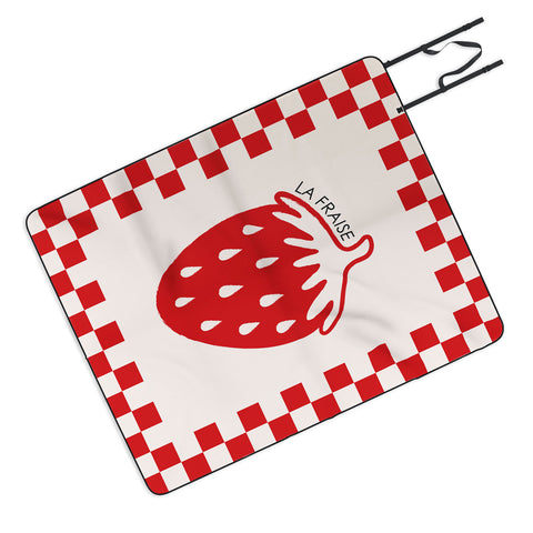 thespacehouse Fruit Series Strawberry Picnic Blanket