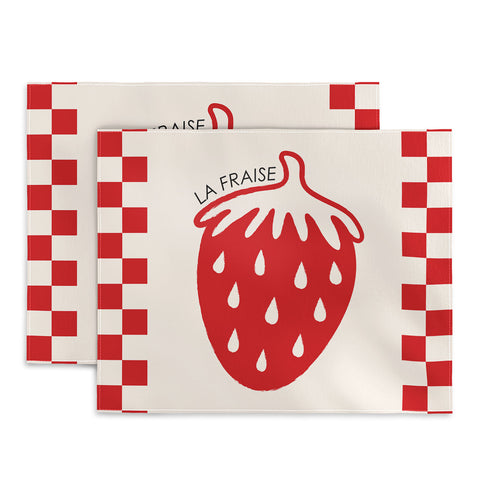 thespacehouse Fruit Series Strawberry Placemat