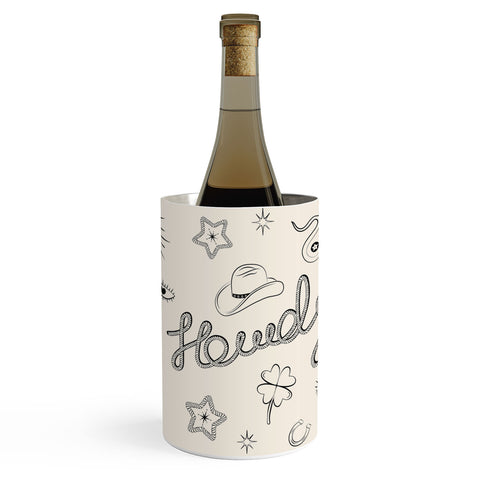 thespacehouse Howdy Black and White Good Luck Wine Chiller