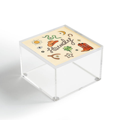 thespacehouse Howdy Lucky Western Charms Acrylic Box