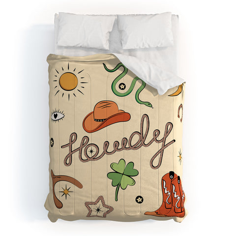 thespacehouse Howdy Lucky Western Charms Comforter