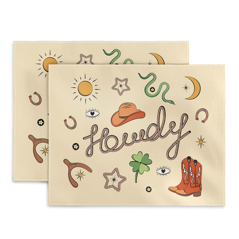 thespacehouse Howdy Lucky Western Charms Placemat