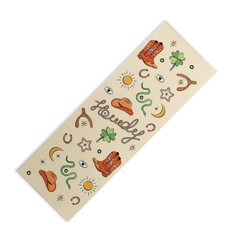 thespacehouse Howdy Lucky Western Charms Yoga Mat
