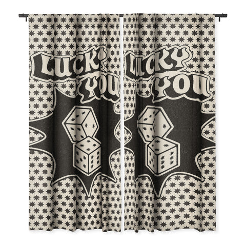 thespacehouse Lucky You Dice in Black White Blackout Non Repeat