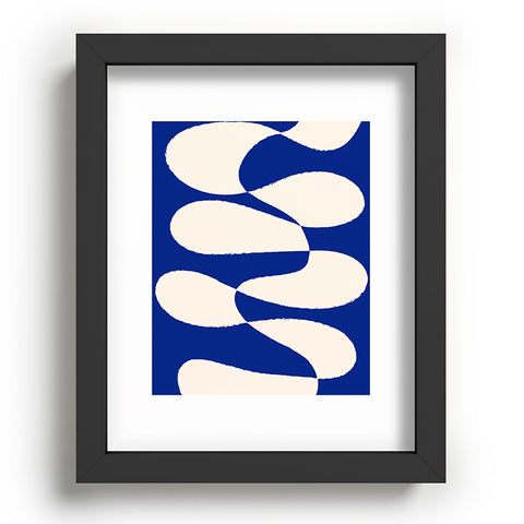 thespacehouse MidCentury Modern Abstract Blue Recessed Framing Rectangle