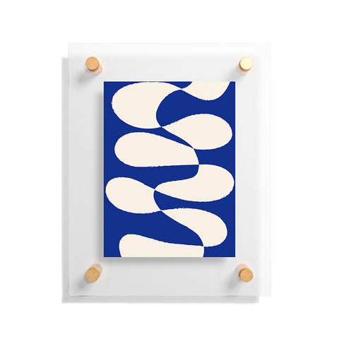 thespacehouse MidCentury Modern Abstract Blue Floating Acrylic Print