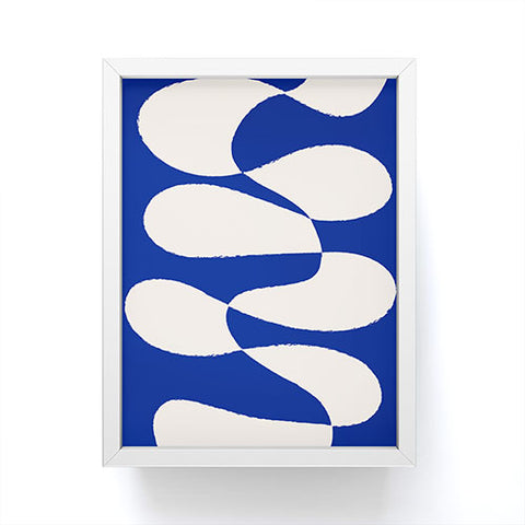 thespacehouse MidCentury Modern Abstract Blue Framed Mini Art Print