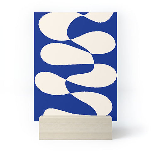 thespacehouse MidCentury Modern Abstract Blue Mini Art Print