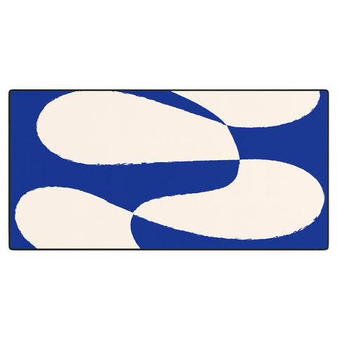 thespacehouse MidCentury Modern Abstract Blue Desk Mat