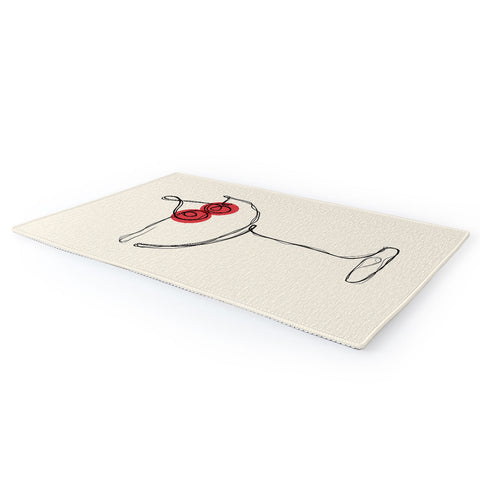 thespacehouse Minimalist Cherry Cosmo Area Rug