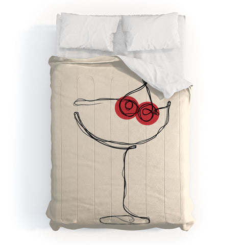 thespacehouse Minimalist Cherry Cosmo Comforter