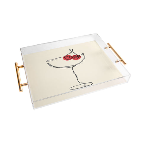 thespacehouse Minimalist Cherry Cosmo Acrylic Tray