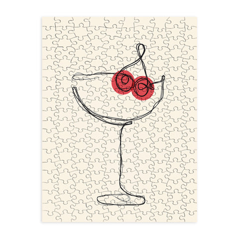 thespacehouse Minimalist Cherry Cosmo Puzzle