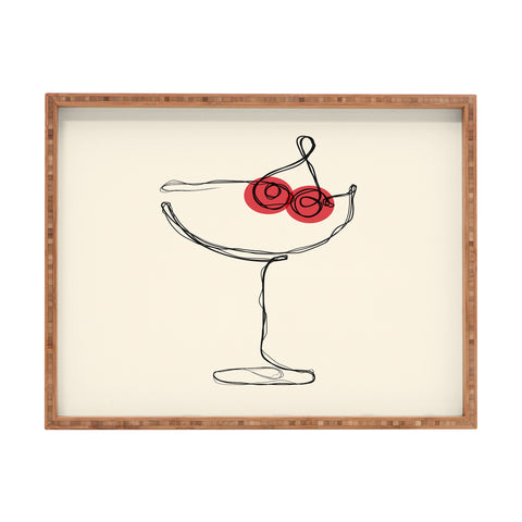 thespacehouse Minimalist Cherry Cosmo Rectangular Tray
