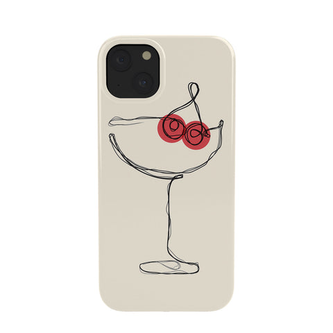 thespacehouse Minimalist Cherry Cosmo Phone Case