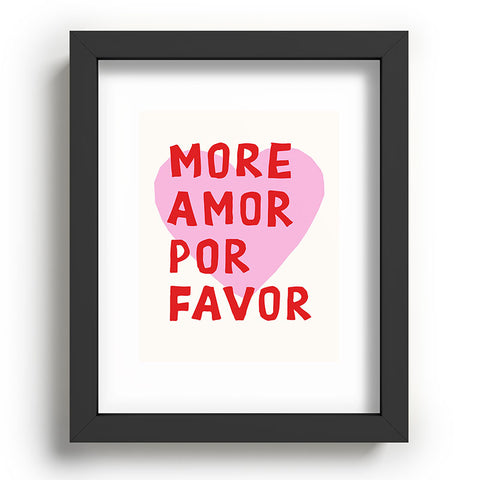 thespacehouse More Amor Por Favor Pink Red Recessed Framing Rectangle