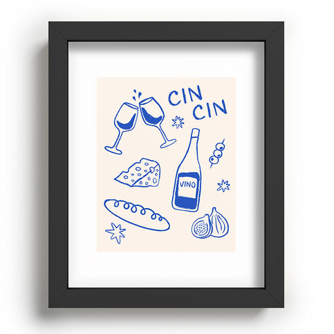 thespacehouse Wine and Cheese Cheers Recessed Framing Rectangle