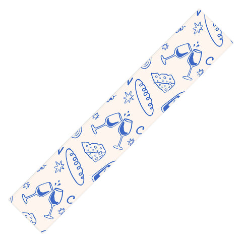 thespacehouse Wine and Cheese Cheers Table Runner