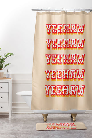 thespacehouse Yeehaw Shower Curtain And Mat