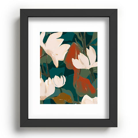 ThingDesign Abstract Art Garden Flowers Recessed Framing Rectangle