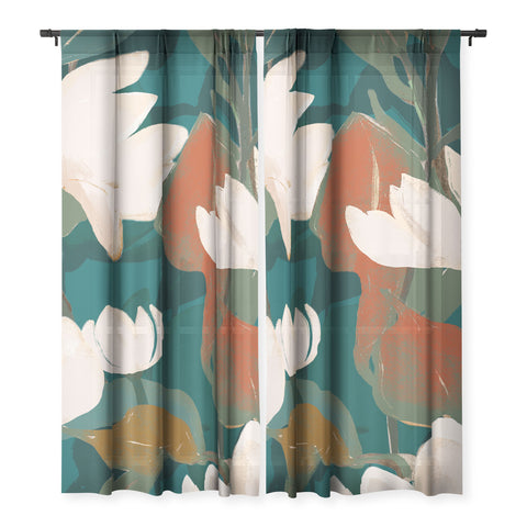 ThingDesign Abstract Art Garden Flowers Sheer Non Repeat